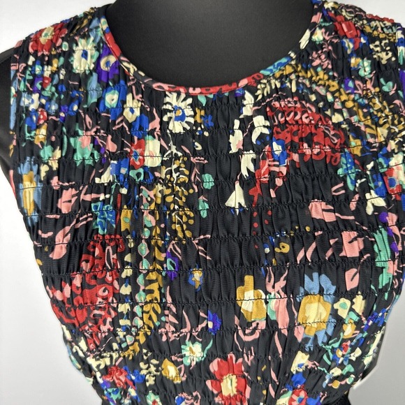 Beige By Eci Sleeveless Maxi Dress Small Floral Boho Cottage Core Maxi NWT - Picture 3 of 16